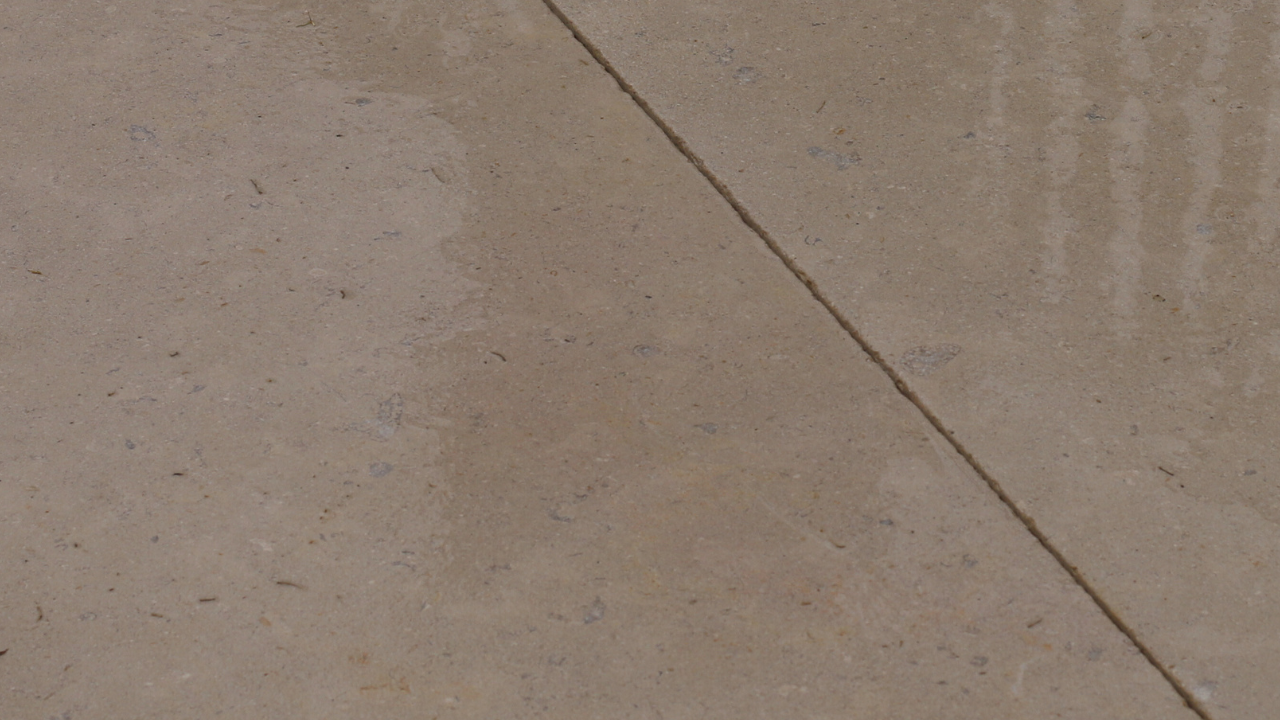 wet sandblasted Sinai Pearl limestone